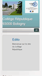 Mobile Screenshot of clg-republique-bobigny.net