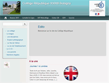 Tablet Screenshot of clg-republique-bobigny.net